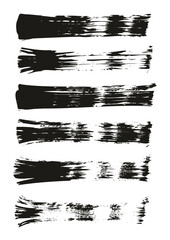 Flat Fan Brush Thin Straight Lines High Detail Abstract Vector Background Set 