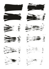 Flat Fan Brush Thin Straight Lines High Detail Abstract Vector Background Set 