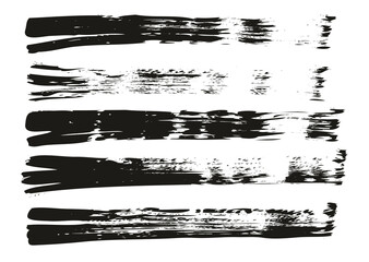 Flat Fan Brush Thin Straight Lines High Detail Abstract Vector Background Set 