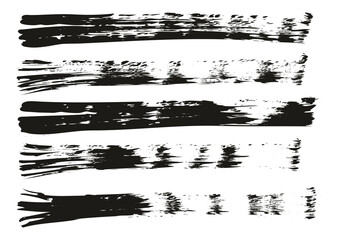 Flat Fan Brush Thin Straight Lines High Detail Abstract Vector Background Set 