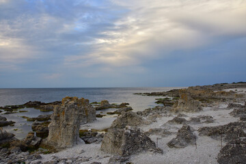 Raukgebiet Digerhuvud auf Gotland in Schweden	
