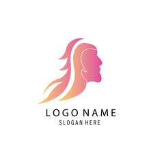 fashion logo illustration clipart faces people design vector