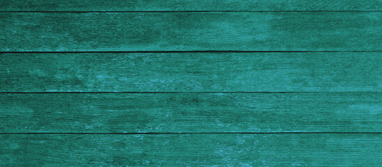 Fototapeta premium Green wooden boards. Background texture