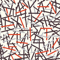 Seamless pattern with vertical stripes in retro colors. Geometric vector pattern. Vintage ornament for wallpaper, printing on the packaging paper, textiles