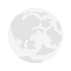 moon full space satellite isolated icon