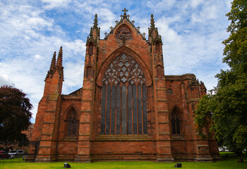 Fototapeta na wymiar Carlisle Cathedral church front view 30 08 2020 United Kingdom