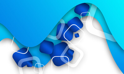 
Abstract Blue Square Background illustration 