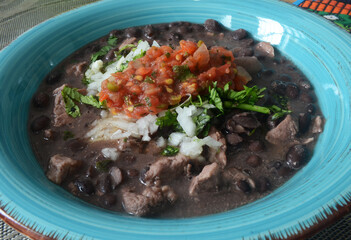 close up comida mexicana frijol con puerco, comida Yucatec a, comida tradicional de Yucatan,...