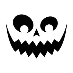 halloween pumpkin face emoji silhouette style icon