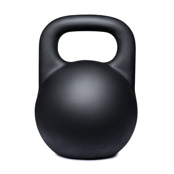 Black Kettlebell  On White Background