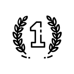 
Number one badge, first place vector in editable style 
