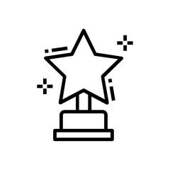 
Performance star award icon design, vector in style 
