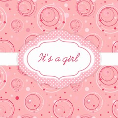 Seamless cute pattern. Baby shower invitation "It's a boy". Vector illustration