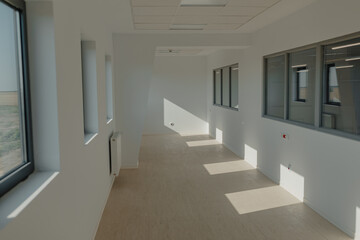 empty offices in a new building