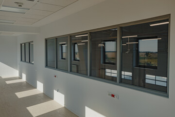 empty offices in a new building