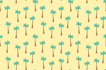 Obraz na płótnie Canvas Palm Colorful seamless pattern. Nature tropical background.