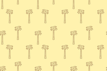 Palm Colorful seamless pattern. Nature tropical background.