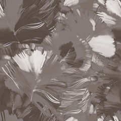  Seamless pattern of bright feathers