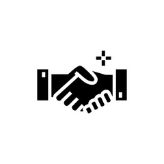 Deal. Icon for business, finance and marketing strategy - glyph series