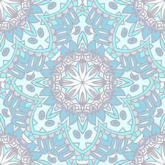 Snowflake star lace seamless pattern