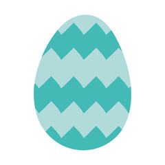 happy easter egg paint with zig zag lines
