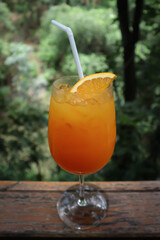 juice, orange juice with orange