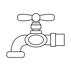 water tap faucet isolated icon