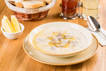Traditional Turkish Soup Kelle Paca, Sheep’s Head and Foot Soup