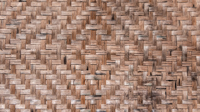 The surface of the bamboo weaving machine