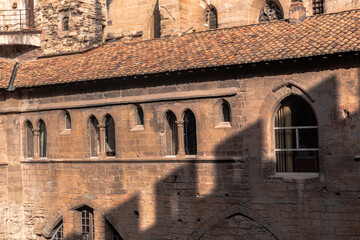 Inside view of the Palais de Papes, in Avignon, France.