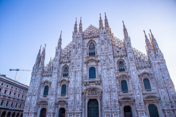 Fototapeta premium The Duomo in Milano, at sunrise.