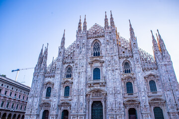 Fototapeta premium The Duomo in Milano, at sunrise.