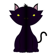 halloween cat black mascot icon