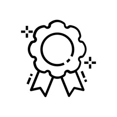 
Vector design of achievement, ribbon badge icon design 
