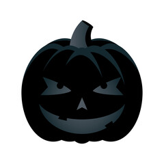 halloween black pumpkin face isolated style icon