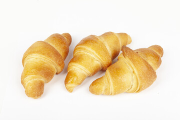 croissant puff pastry on white background