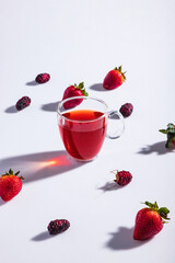 cup of tea strawberry