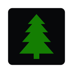 Christmass tree icon, flat design best vector icon. Vector illustration.