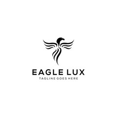 Illustration Creative luxury Modern Eagle head Logo Vector icon template