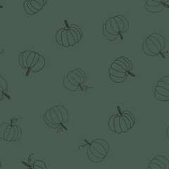 Seamless pattern with pumpkins. Beautiful background for Thanksgiving, halloween, autumn.