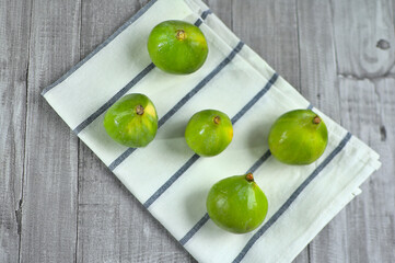 Fresh green ripe figs
