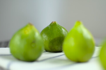 Fresh green ripe figs