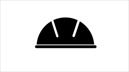 Safety helmet, construction helmet icon in trendy flat style design. 