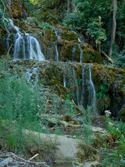 View of the waterfalls and cascades of Skradinski Buk on the Krka river. Krka National Park, Dalmatia, Croatia