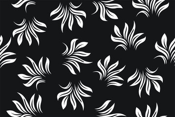 Indonesian batik motifs with very distinctive plant patterns