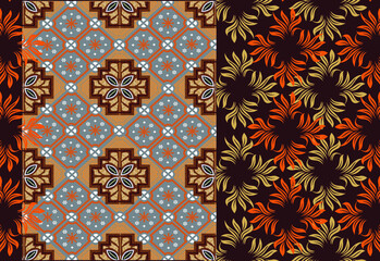 Indonesian batik motifs with very distinctive patterns VECTOR,  EPS 10