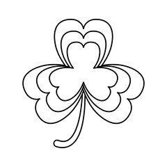 saint patrick clover leaf icon