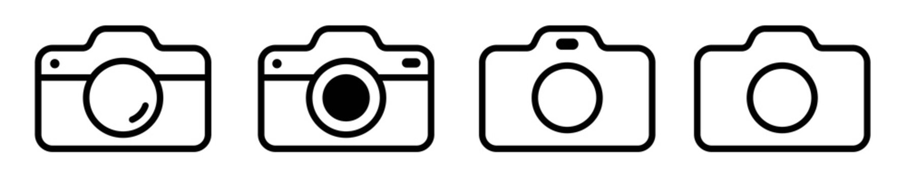 Сamera icons set. Photo camera vector icon for apps and websites.Vector illustration