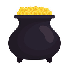 elf treasure cauldron with coins