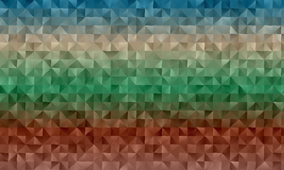 Red, green, blue and brown polygonal abstract background. Great illustration for your needs.